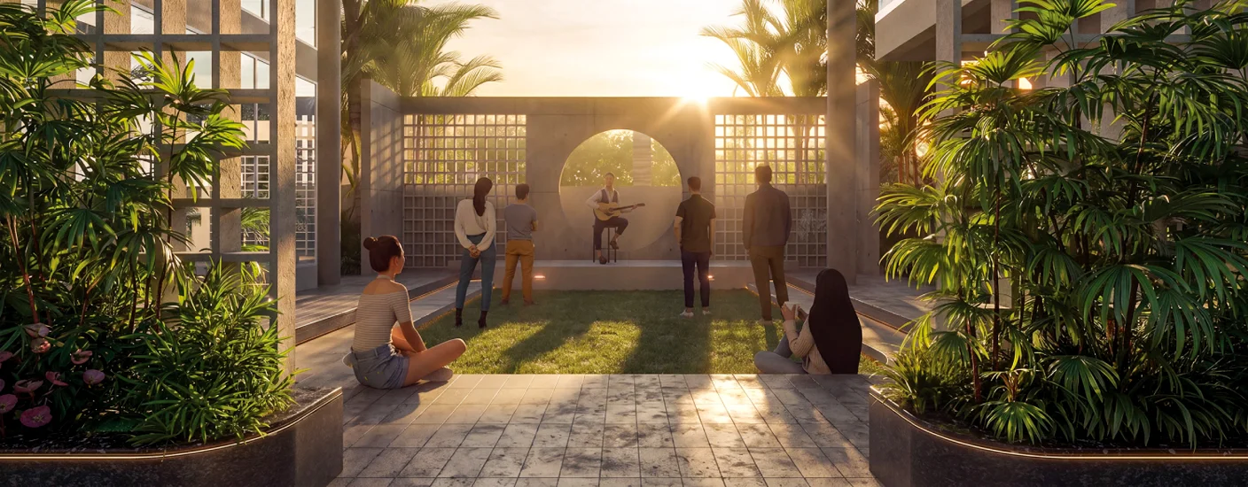 Codename Highrise Moshi Courtyard Seating Area Image